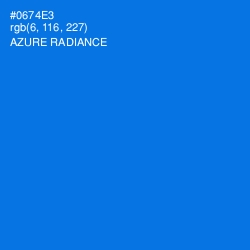 #0674E3 - Azure Radiance Color Image